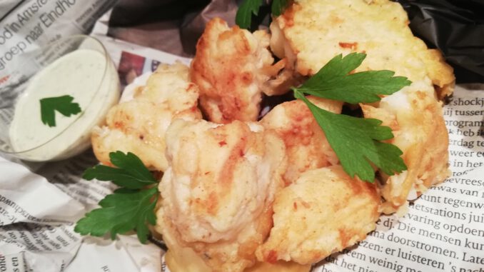 Kibbeling met ravigottesaus