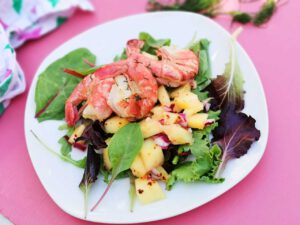 Garnalen met mango salade