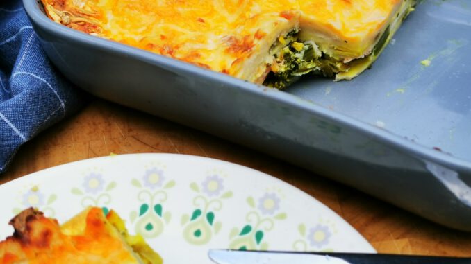 Zalmlasagne met kerrie en bimi Zalmlasagne met kerrie en bimi