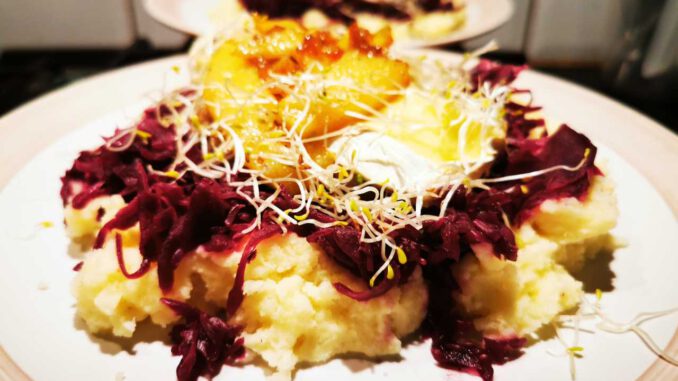 Kalfsoester met camembert en rode kool 3