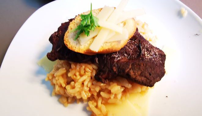 Risotto met sukade en parmezaan Risotto met sukade en parmezaan
