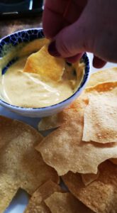 Papadum met yoghurtdip