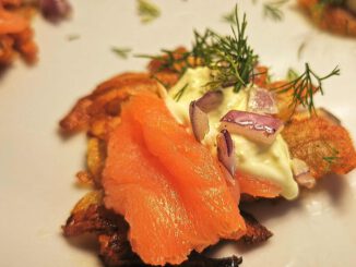 Rarakort met zalm